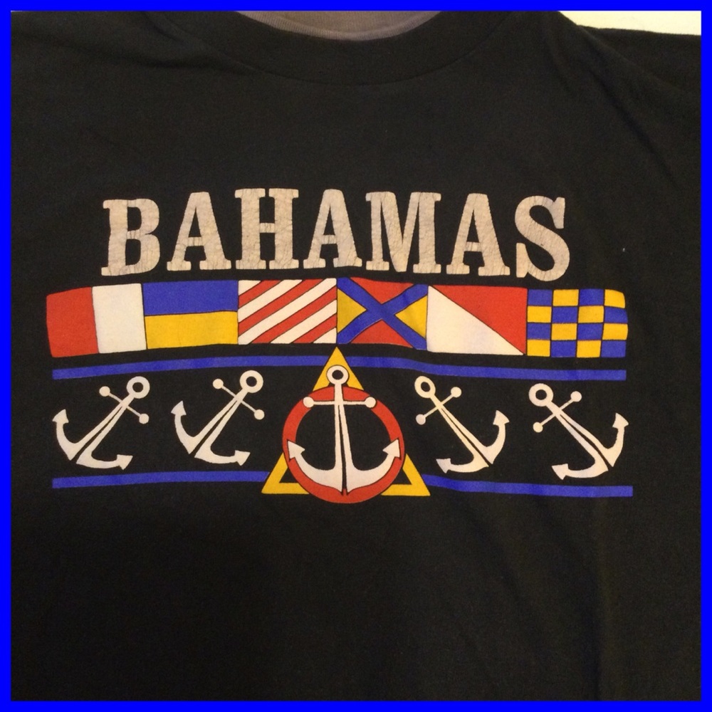 Vtg Bahamas Tshirt, sz L